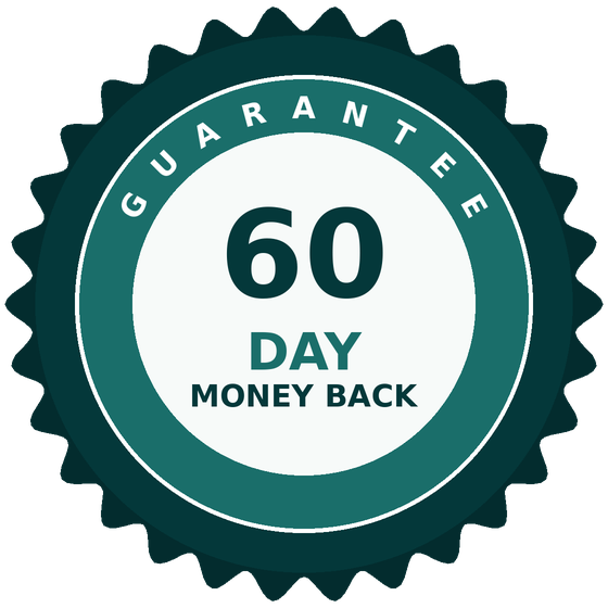 60-day money-back guarantee seal